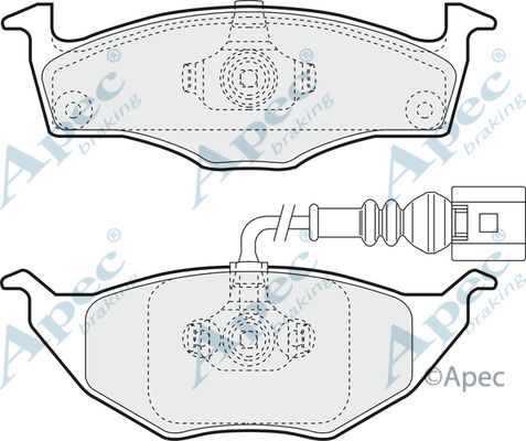 APEC BRAKING stabdžių trinkelių rinkinys, diskinis stabdys PAD1265